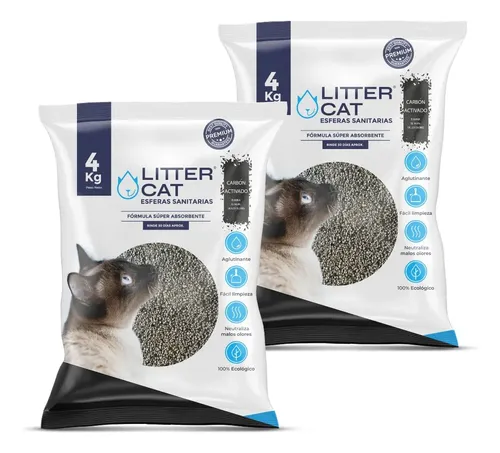 Piedras Bentonita Litter cat - Carbon activado x 4kg