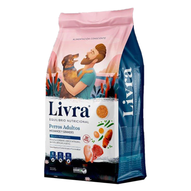 LIVRA PERRO ADULTO MEDIANO X 15KG (AZUL)
