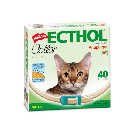 COLLAR ANTOPULGAS Y GARRAPTAS ECTHOL GATO