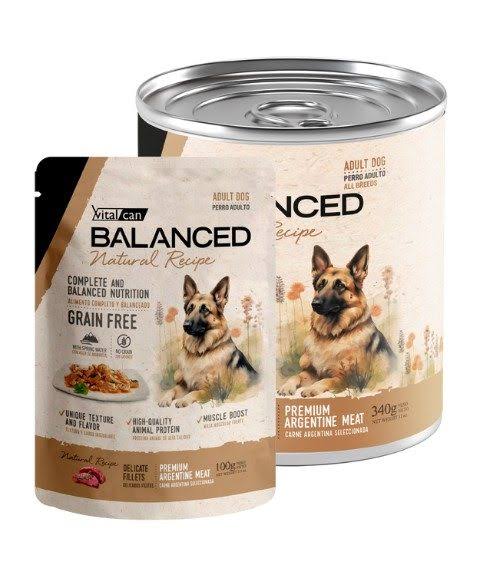 POUCH VITAL CAN NATURAL RECIPE CARNE PERRO